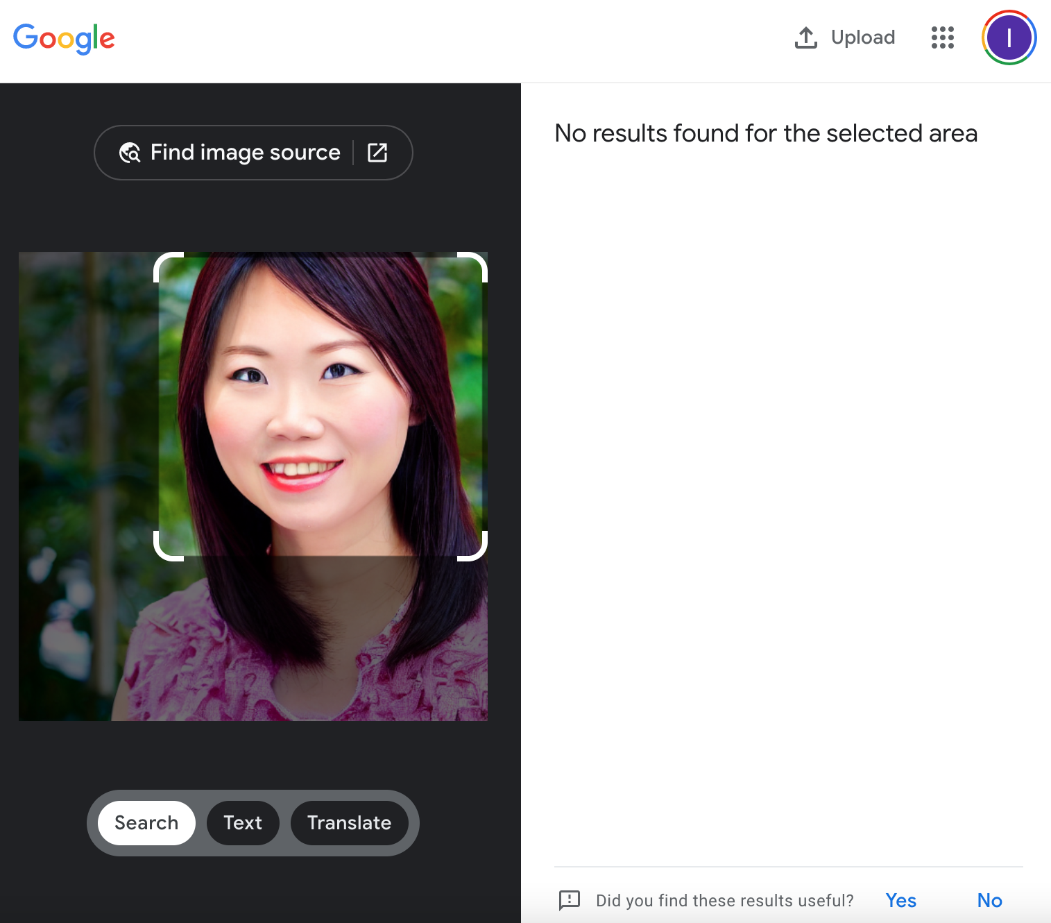 Search by Image - Result 2 (face only)