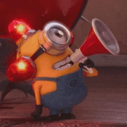 Minion issuing a warning