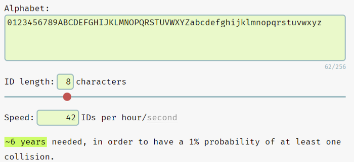 KV free tier can only handle 1k writes/day, so the speed would be ~42 IDs/hour (1k / 24 hours)