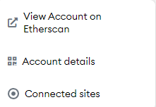 Metamask Connected Sites