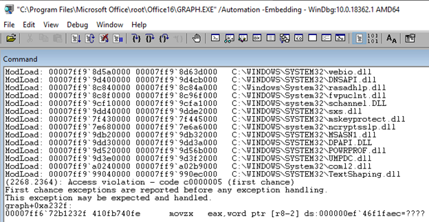 Figure 5: CVE-2021-31174 reproduced on MSGraph.