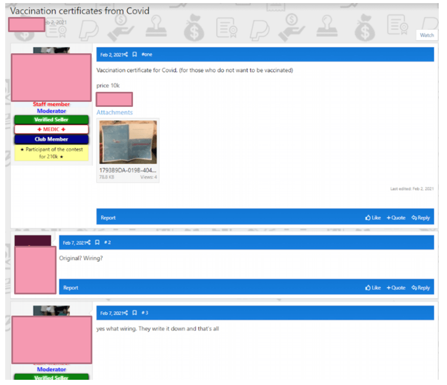 “FOR THOSE WHO DO NOT WANT TO BE VACCINATED’