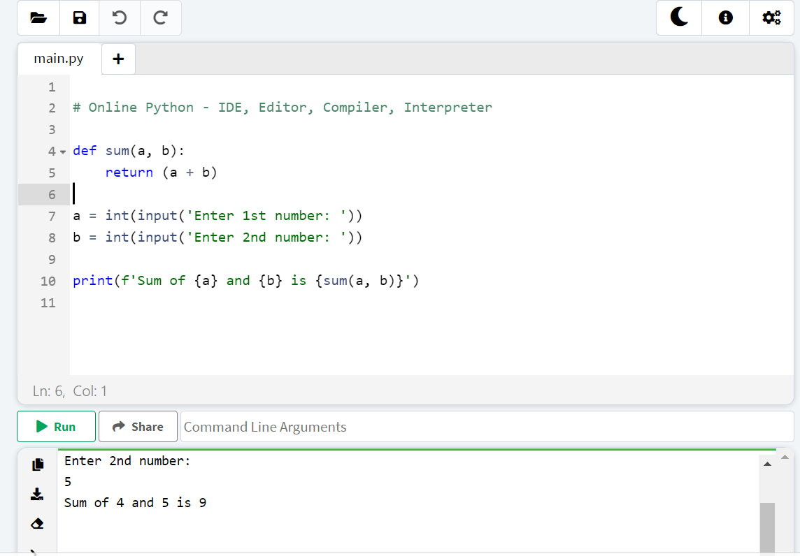 python text editor onine