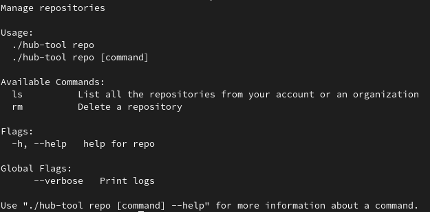 Repositories commands.