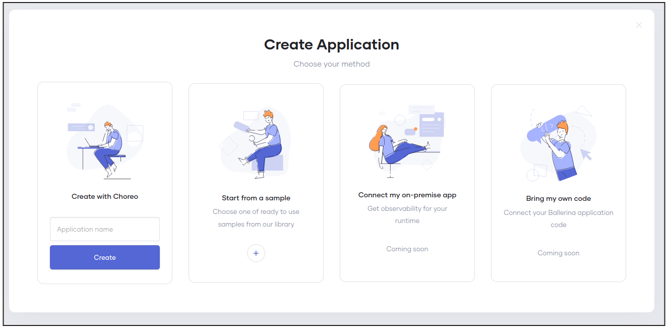 Figure 7: Choreo Application Generation Options