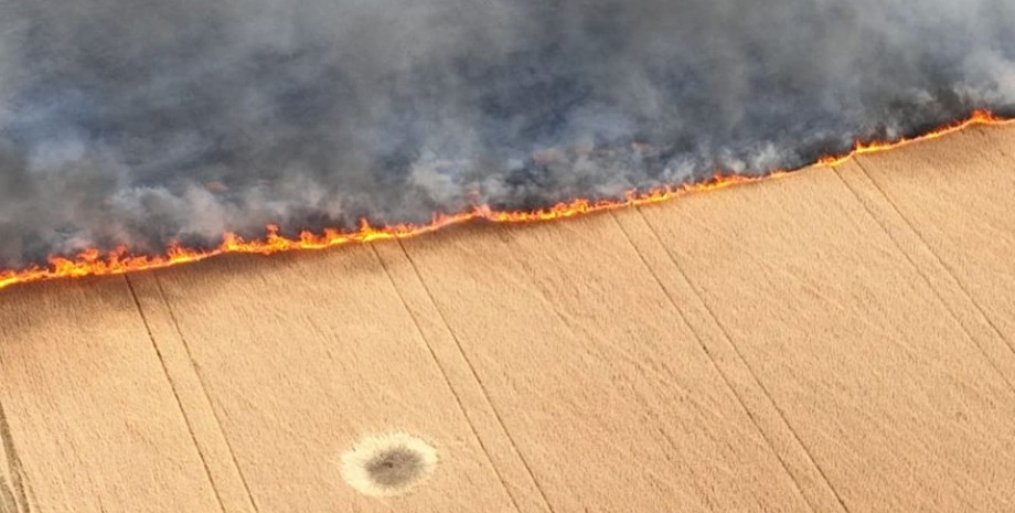 Burning fields in Ukraine 