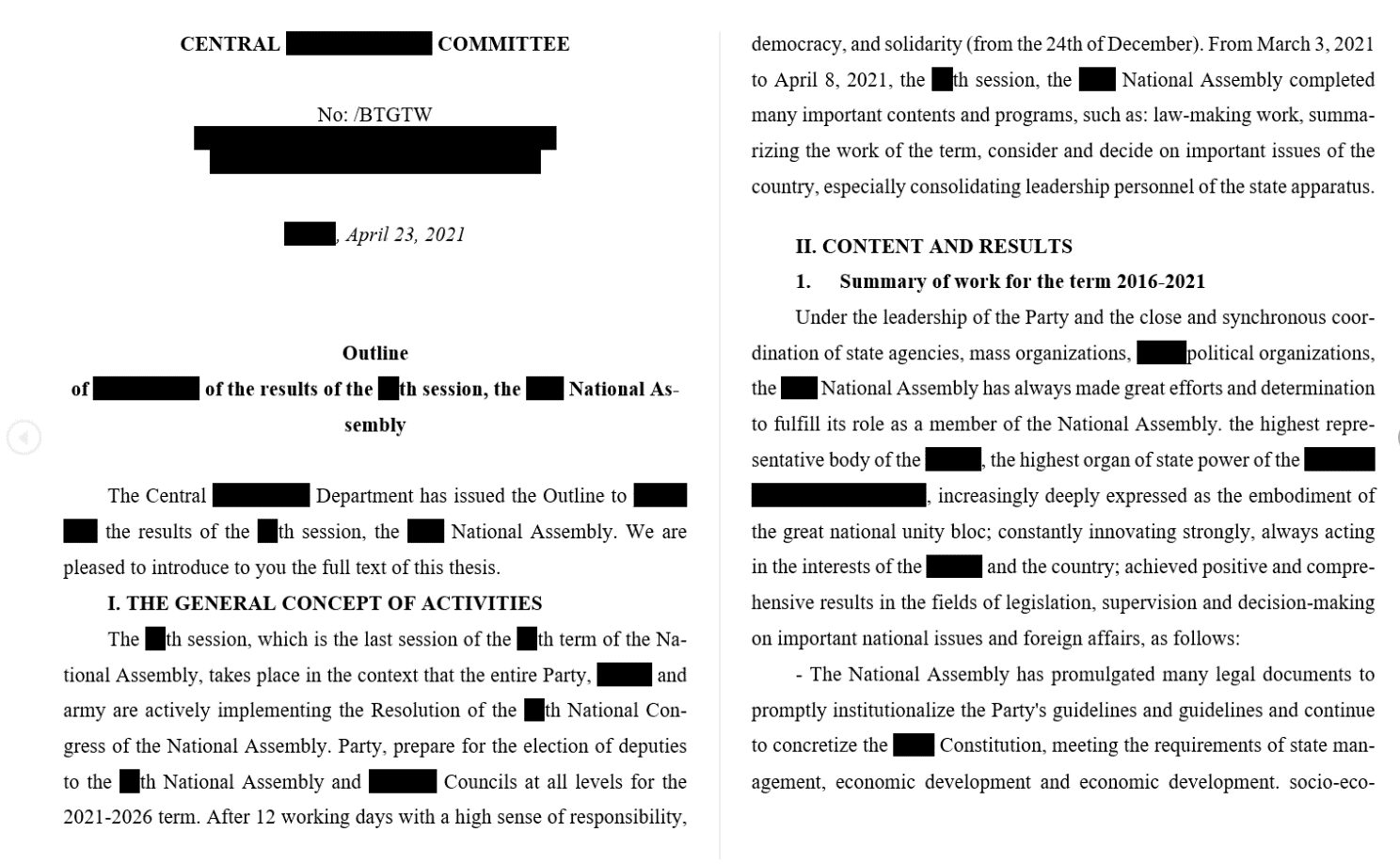 Figure 1: Examples of lure documents sent to the victims