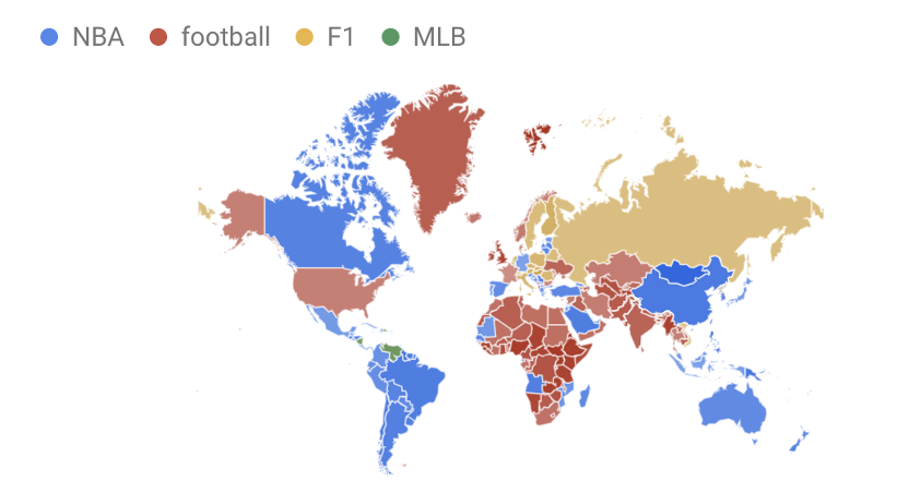 Google search trends and global distribution