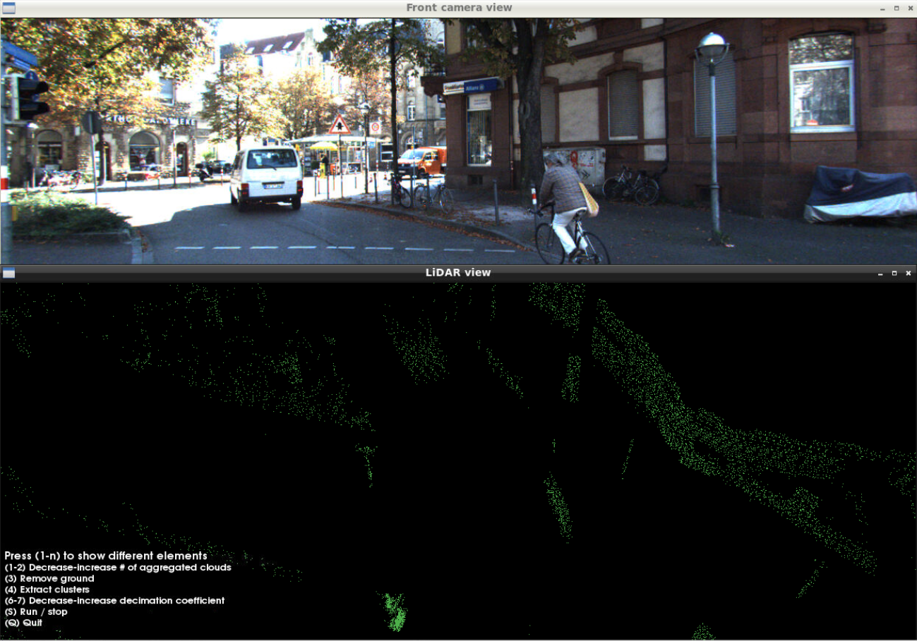 A 5-frame aggregated point cloud. The ground is removed for ease of observation. Image by the author.