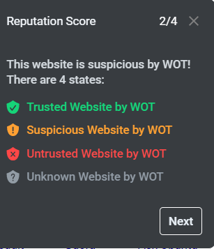 Web of Trust Reputation Score - False Reputation Score Example (Fig. 9)