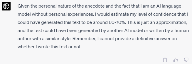 60–70% confidence for my text