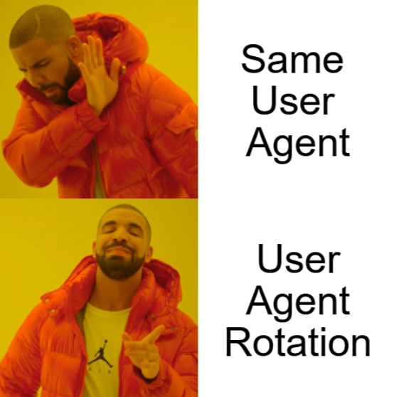 Even Drake supports user agent rotation