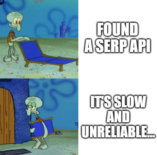 SERP APIs must be fast and reliable!