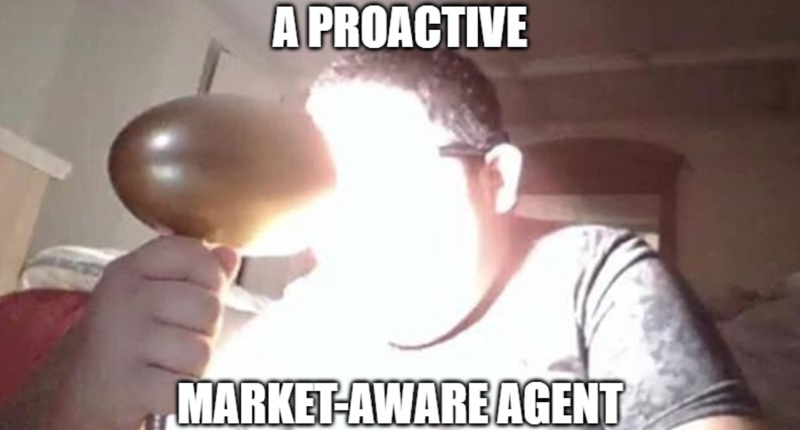 How market-aware agents shine with proactivity…
