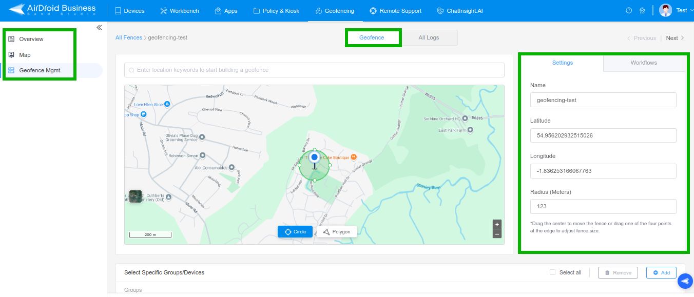  How the Geofencing feature works.