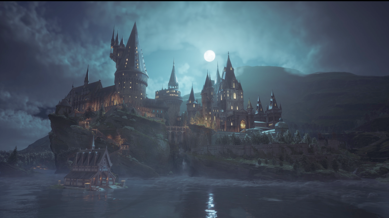 First View of Hogwarts castle in HOGWARTS LEGACY