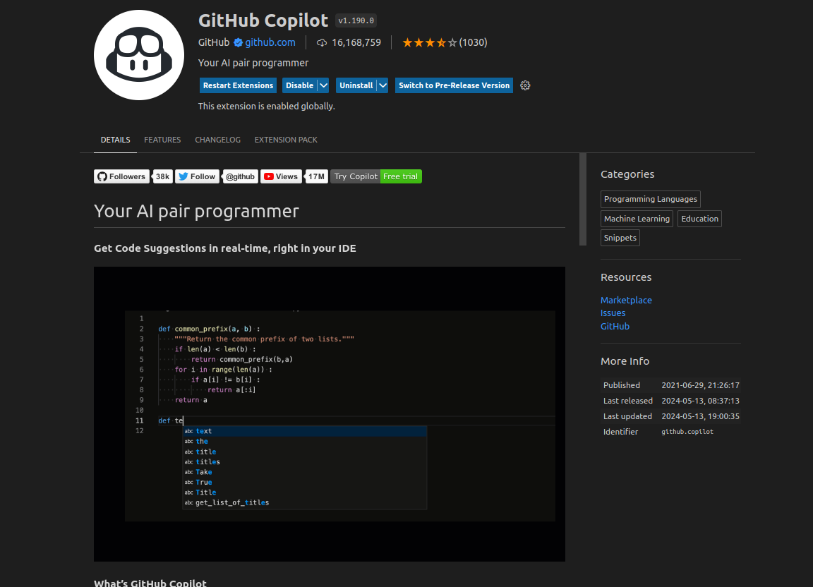 GitHub Copilot Extension