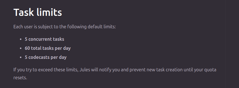 Google Jules Pricing and Limitations