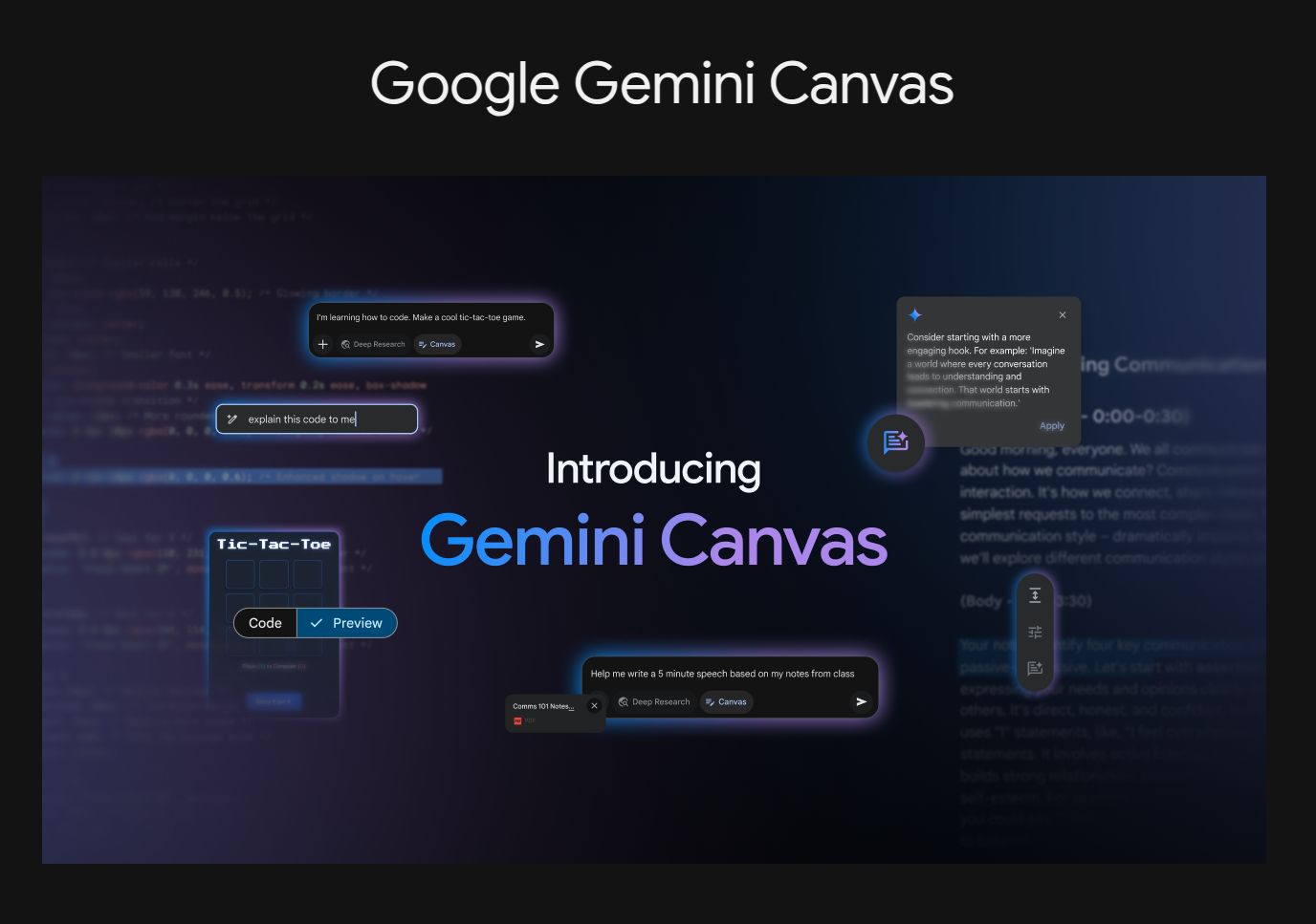 Google Gemini Canvas: FREE AI Workspace for Writing & Coding