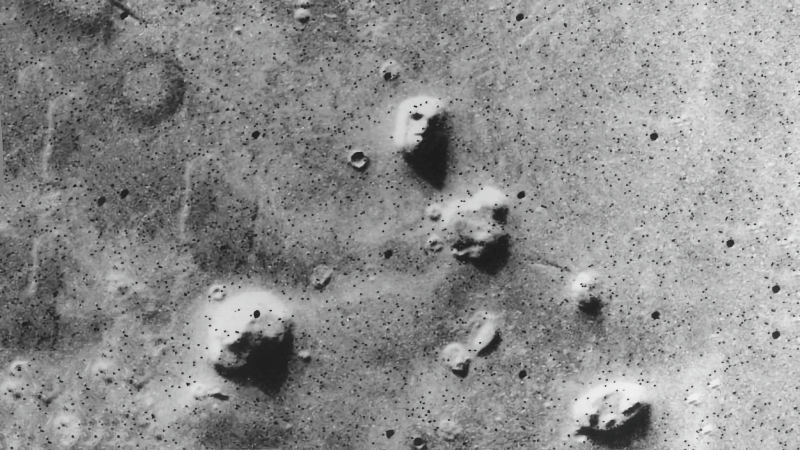 The famous photo of a fossilized face on the surface of Mars was also taken by the Viking spacecraft