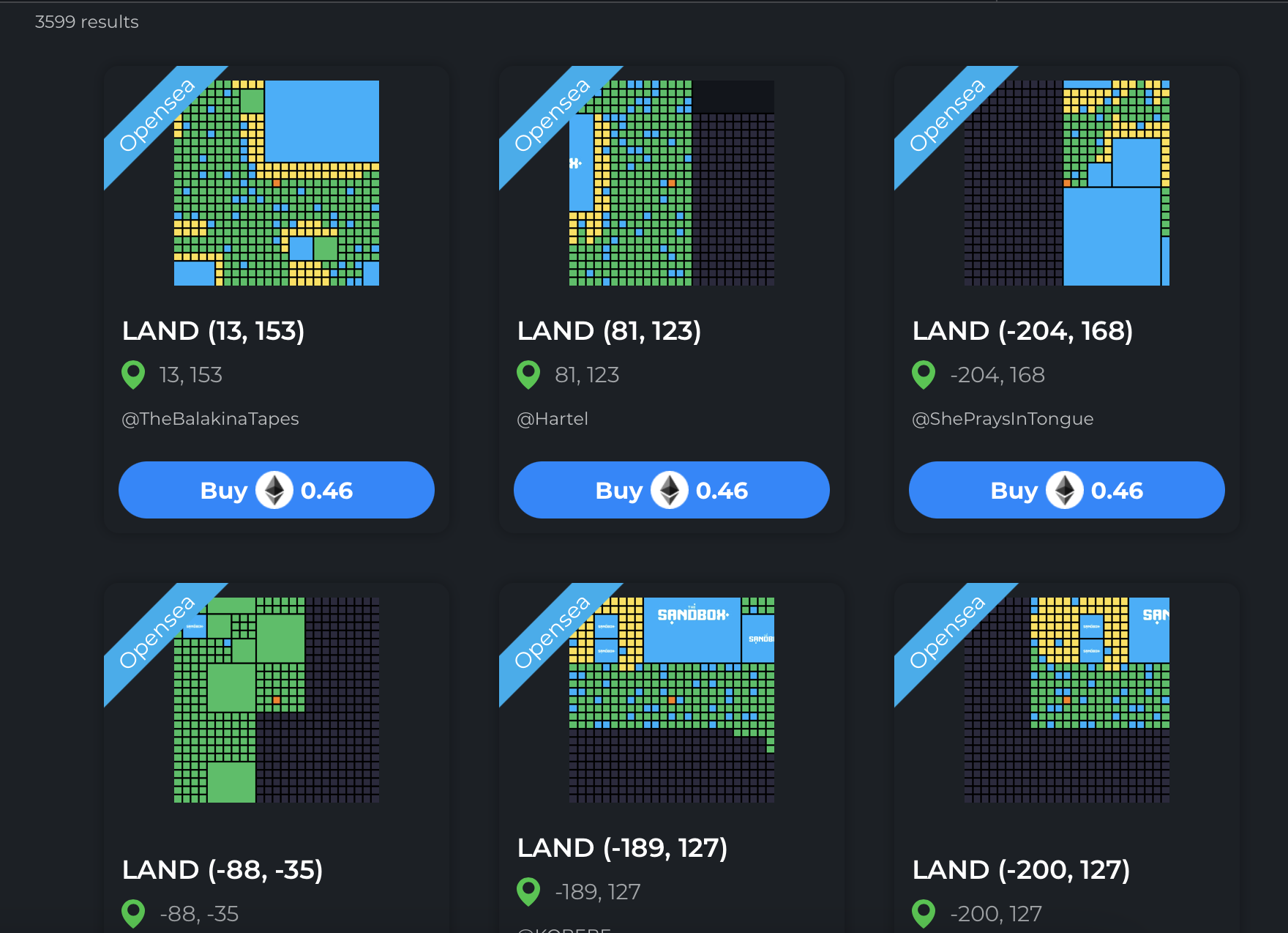 Land for Sale on the Sandbox Marketplace