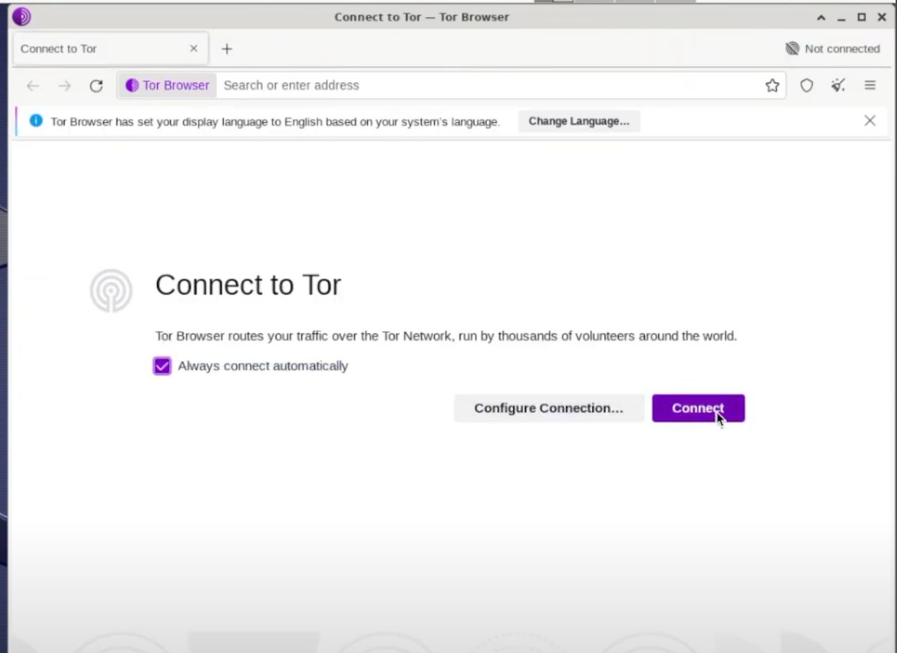 Automatically connect to Tor until the container is cleaned up