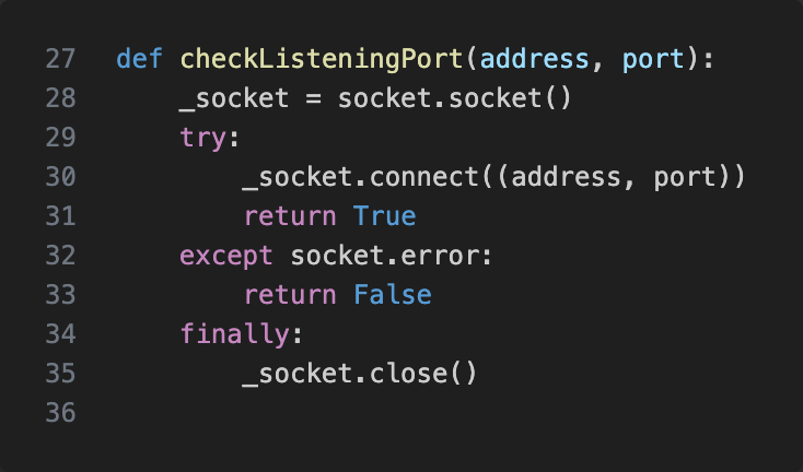 Check for a socket's successful connection