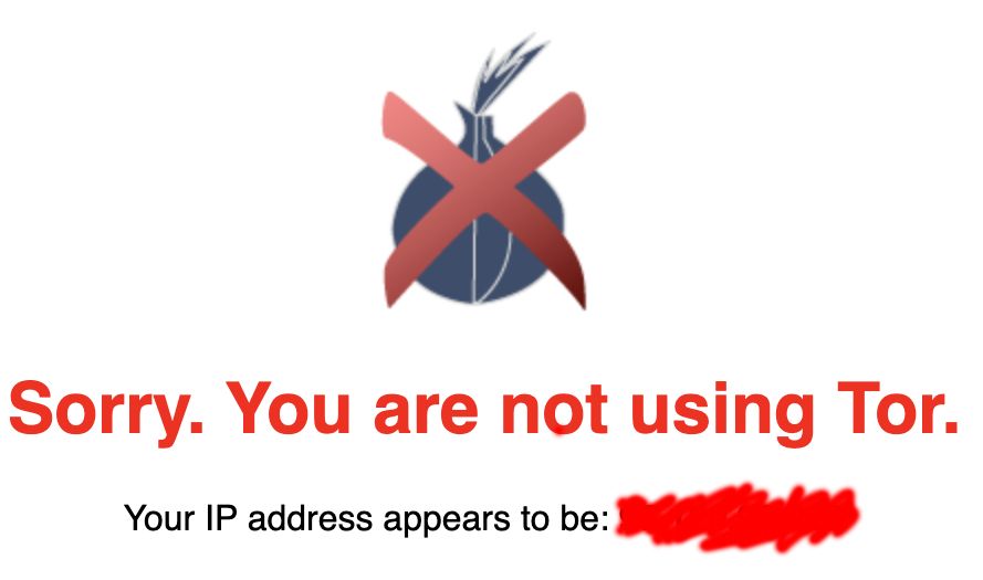 Unsuccessful connection test on https://check.torproject.org/