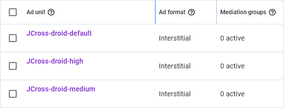 eCPM settings for interstitial Ad units from Admob console