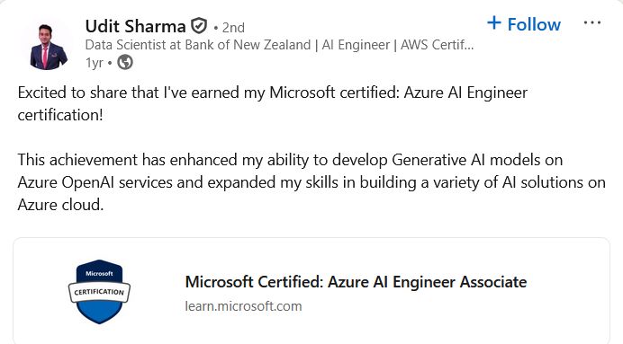Microsoft Certified: Azure AI Engineer Associate