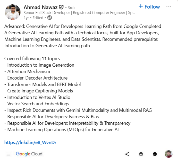 Generative AI for Developers Review