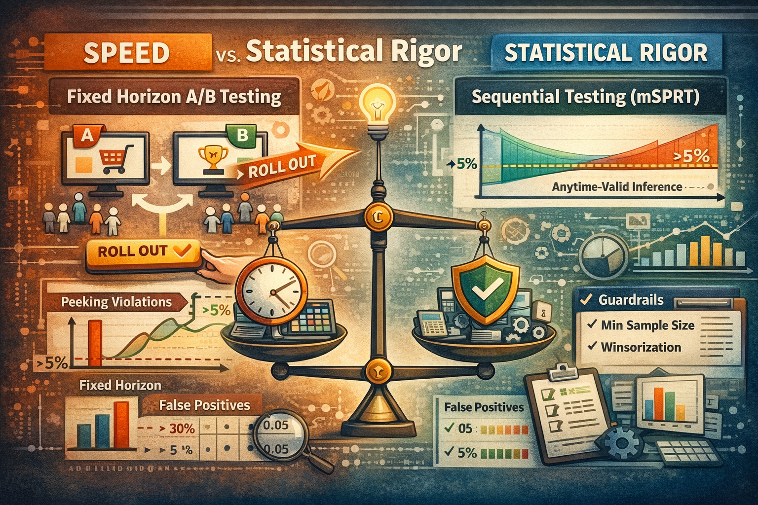Stop A/B Tests Early: The Complete Guide to Sequential Testing (mSPRT) in Python