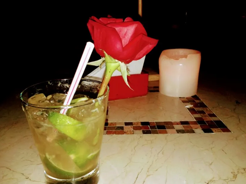 She had a Caipirinha at Cafe Zorba (MOST PANTY-DROPPING ambiance of my life)