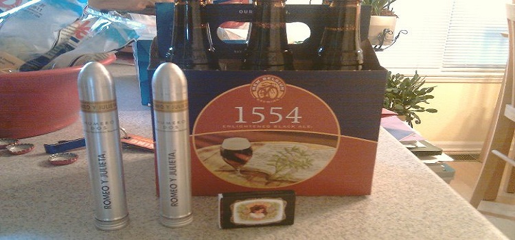 If you're going to indulge in vice THIS is the way to do Dominican cigars and 1554 (the finest beer I've ever tried)