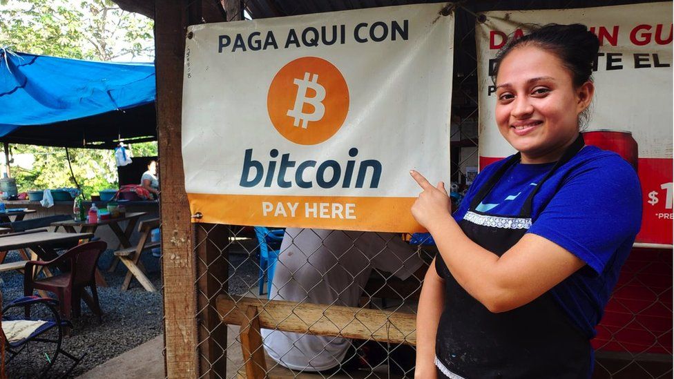 El Salvador merchant accepting Bitcoin. Image credit bbc news