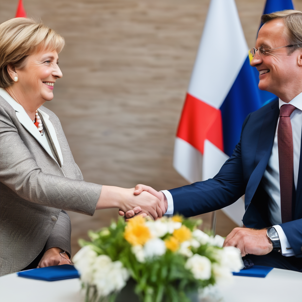 2 european presidents shaking hands