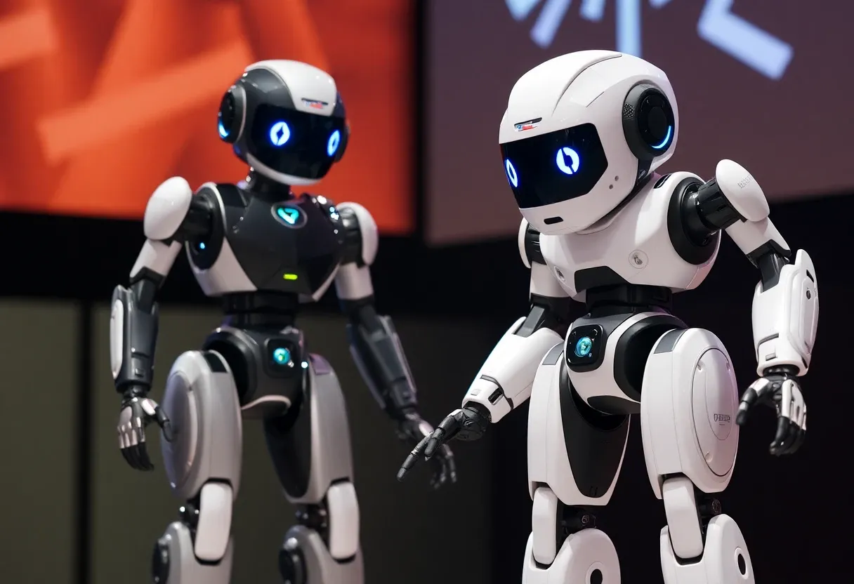 2 new high-tech robots on stage