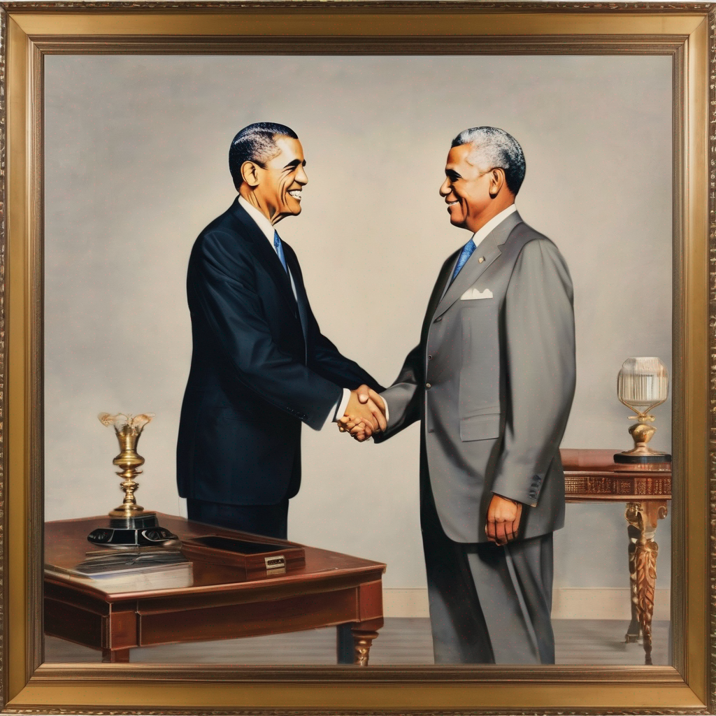 2 presidents shaking hands