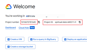 The main page of the Google Cloud Console