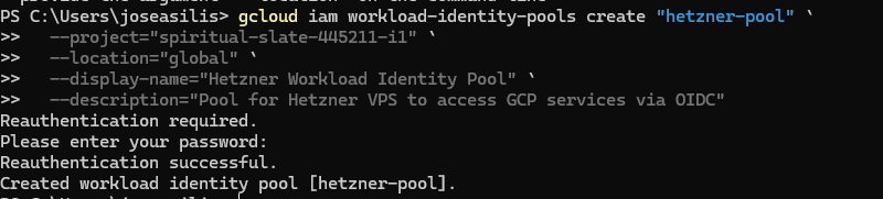Terminal (Windows) example
