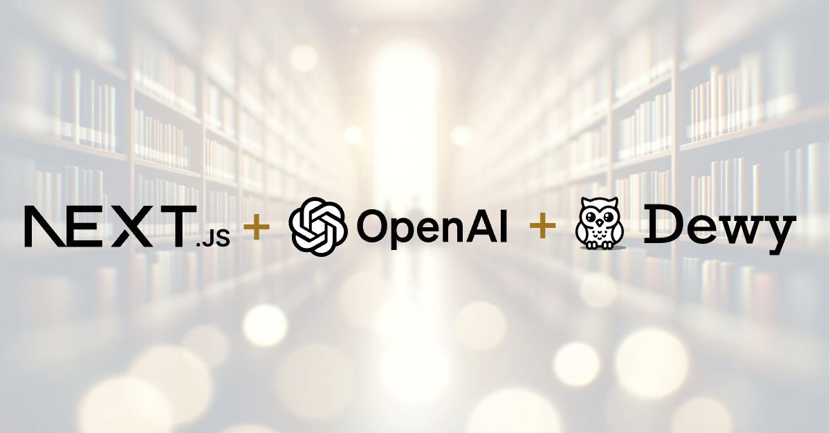 Creating a RAG chatbot with NextJS, OpenAI & Dewy