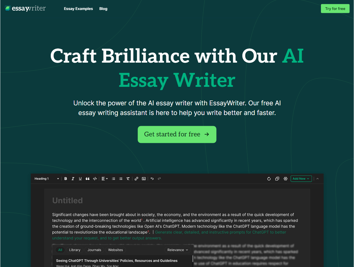 EssayWriter Review: A Careful Examination of The AI Essay Writer