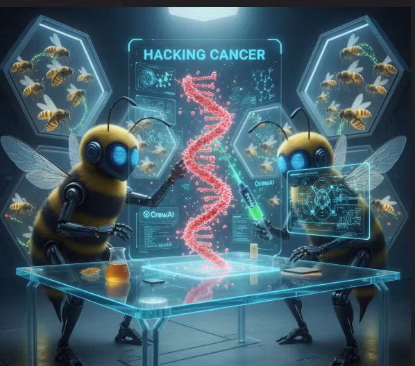 Hacking Cancer with CrewAI and Bees