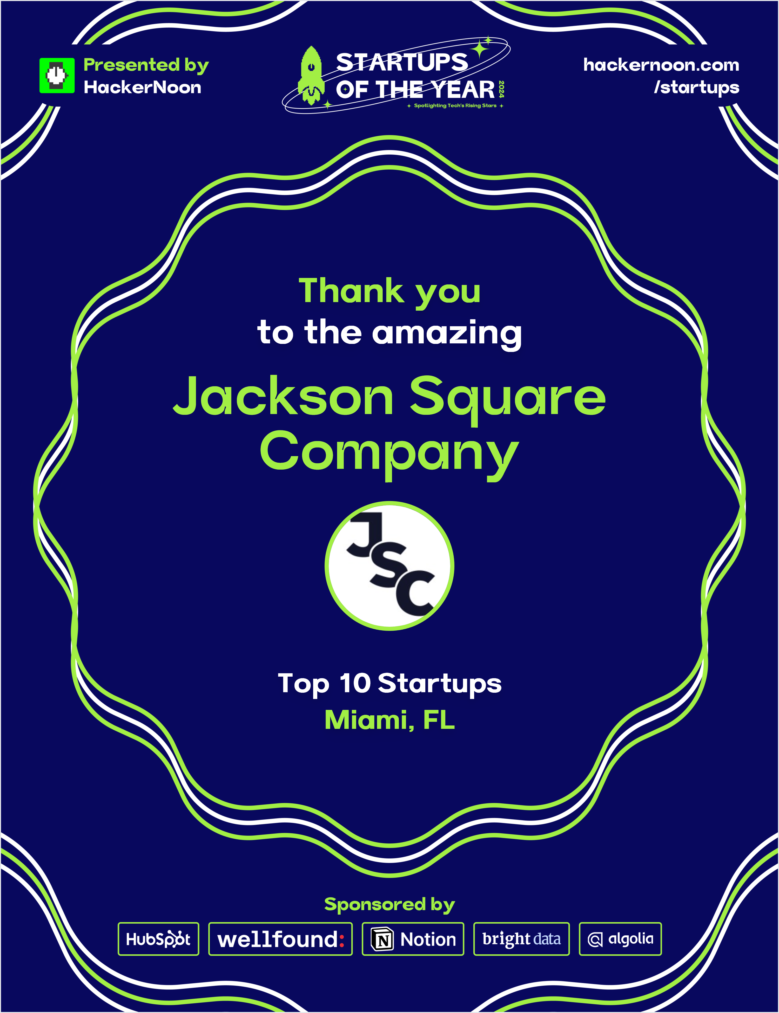 Meet Jackson Square Company, Winner of HackerNoon's Momentum 10 in Miami, Florida