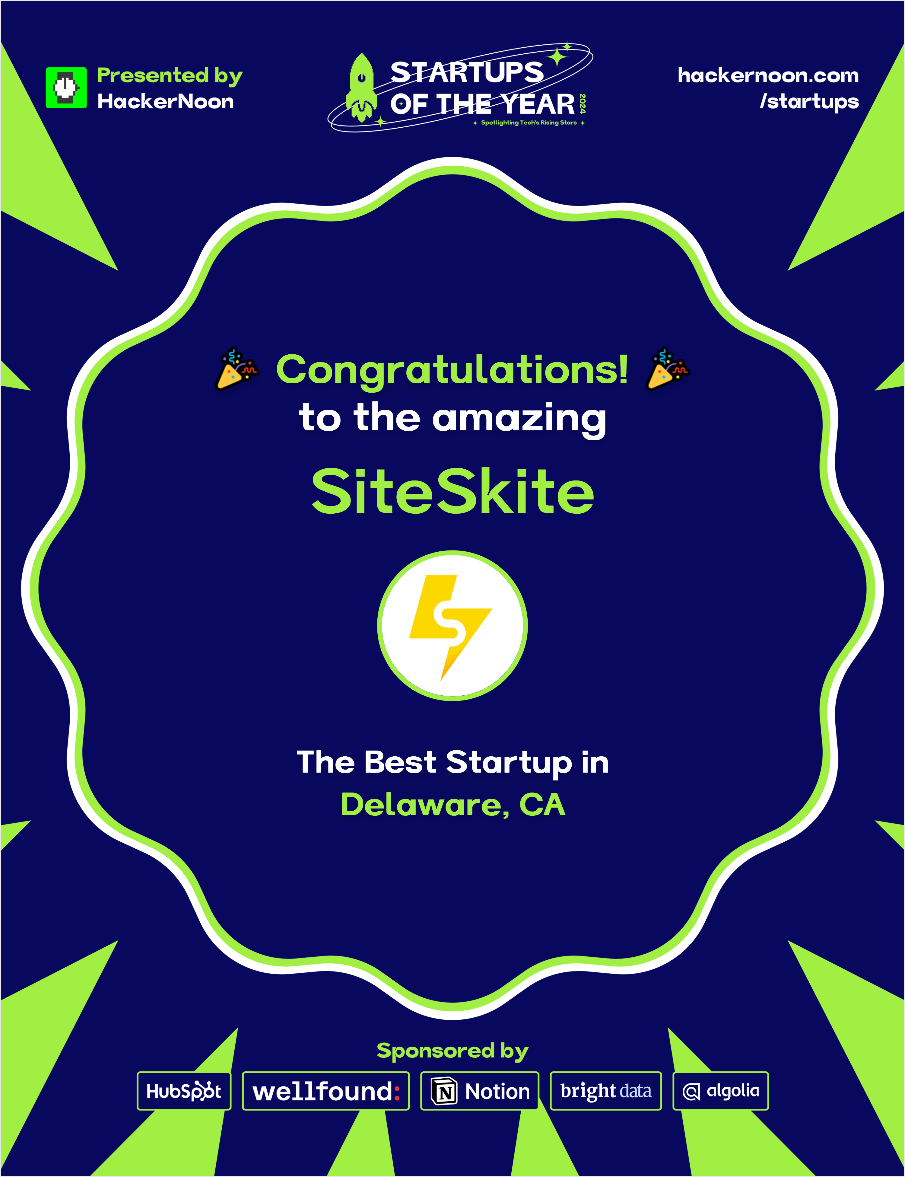Meet SiteSkite, 👑 Winner of Startups of The Year 2024 in Delaware