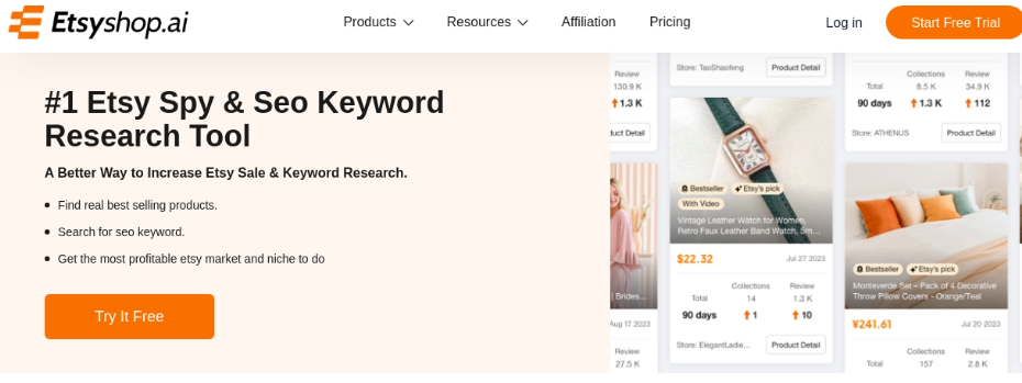 Etsyshop: The Ultimate Etsy Product Research & Analytics Tool