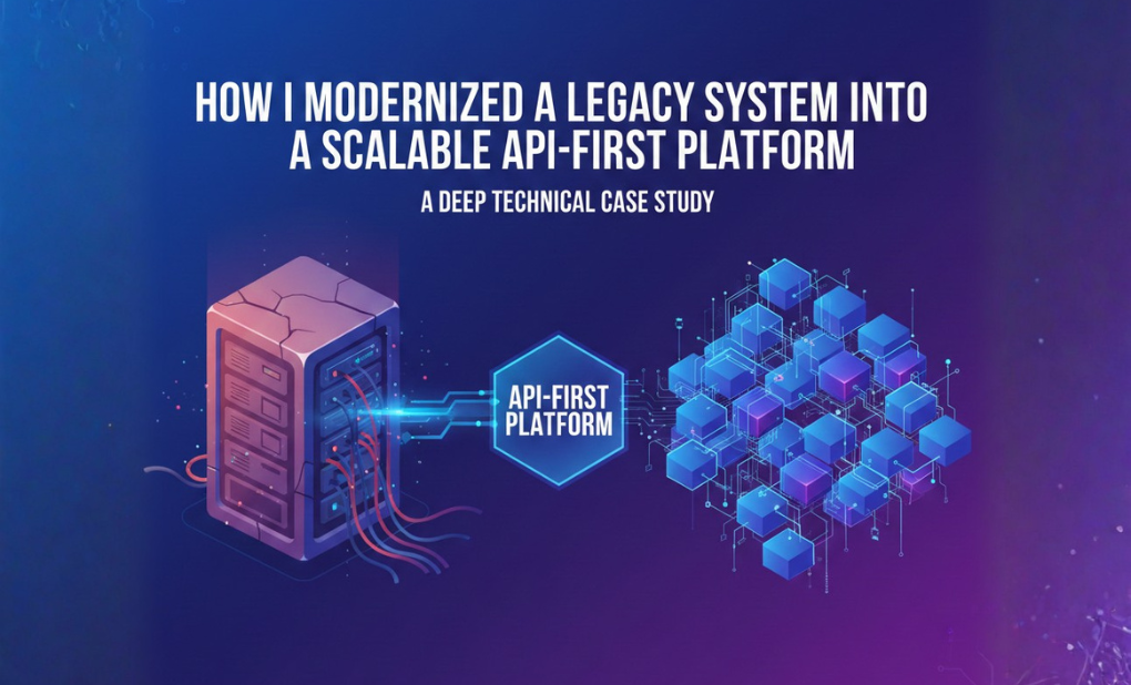 How I Modernized a Legacy System Into a Scalable API-First Platform: A Deep Technical Case Study