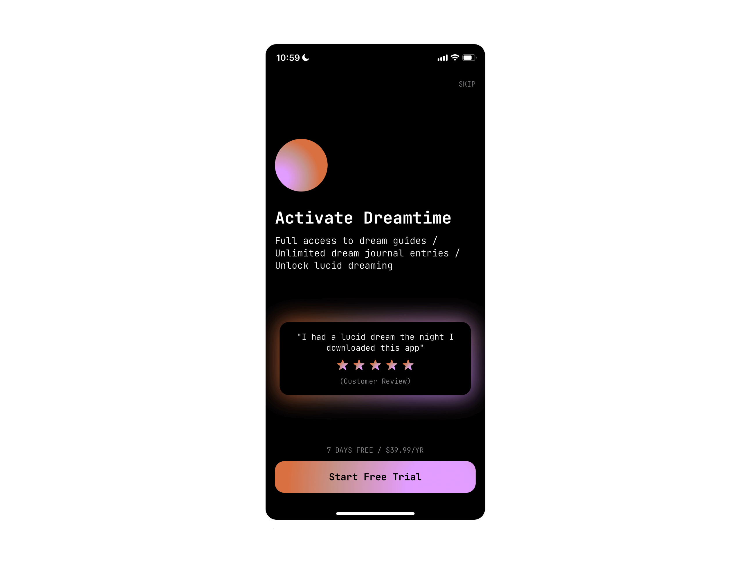 Shape: Lucid Dream + Journal