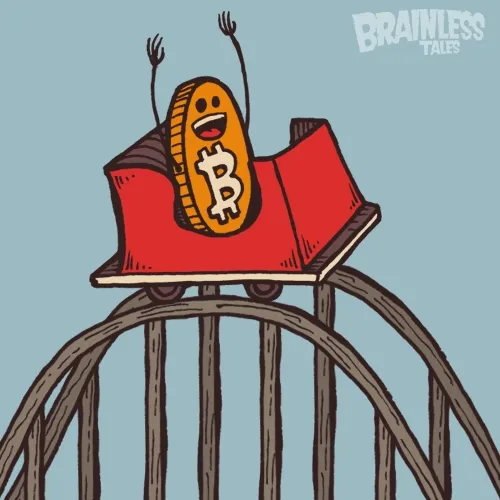 A bitcoin price rollercoaster. GIF sourced from Tenor.