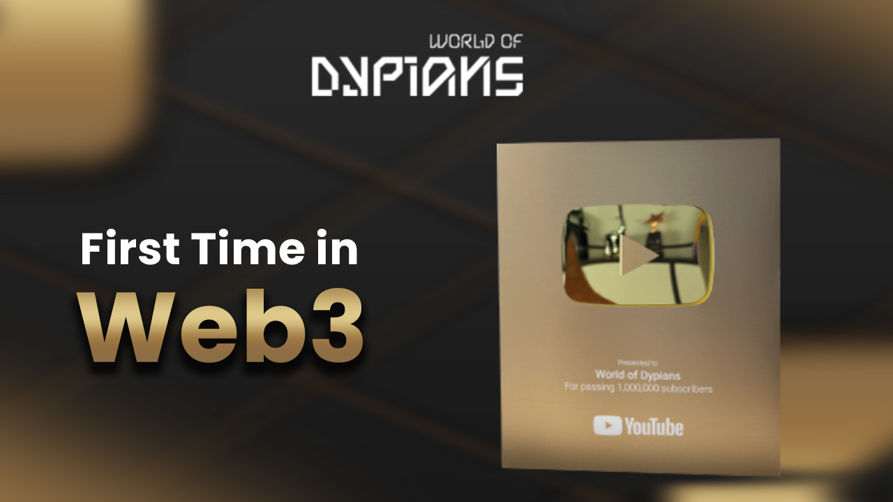 YouTube Gold Button Awarded to World of Dypians Making Web3 Gaming History